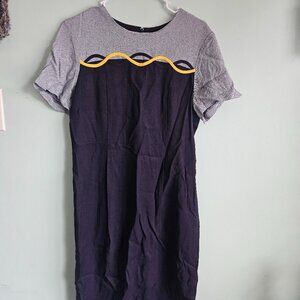 Betsy's Things Houndstooth and Navy Vintage Dress - Size 12P